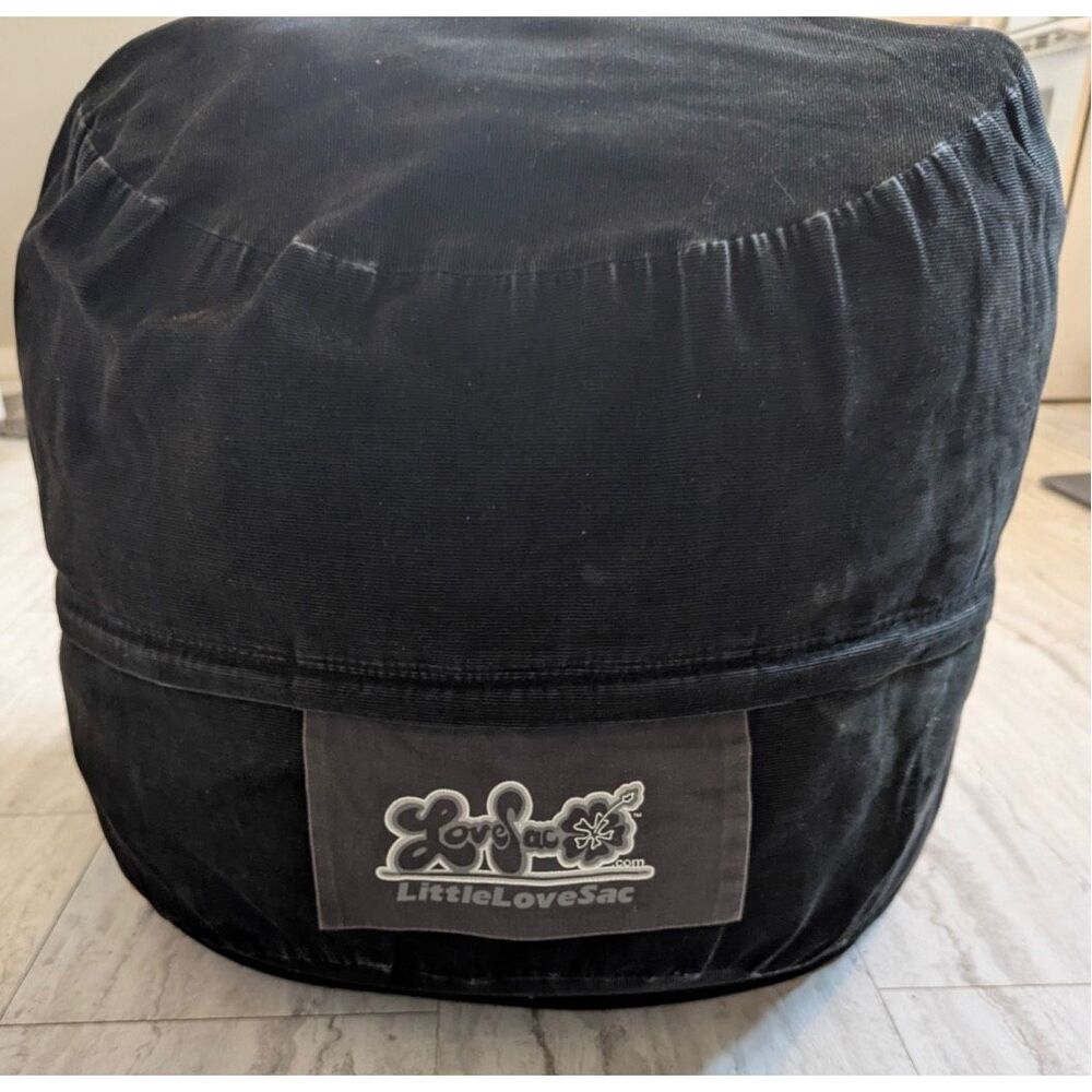 Little LOVESAC Black Corduroy sac vintage seat bag